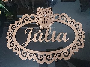 Placa / Moldura Personalizada Para Parede Vários Tamanhos / Materiais com o Nome ou Inicial que o Cliente Desejar