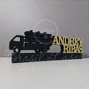 Decoração 3D Profissão para Motorista de Caminhão com Nome Personalizado