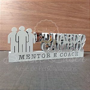Decoração 3D Profissão para Mentor / Coach / Gerente / Humanas com Nome Personalizado