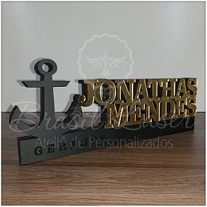 Decoração 3D Profissão para Marinha com Nome Personalizado