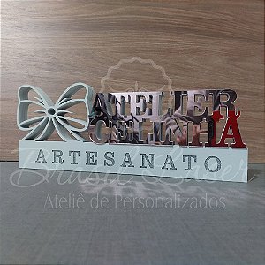 Decoração 3D Profissão para Artesanato / Artesã / Artesão com Nome Personalizado