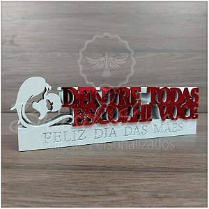 Decoração para Mãe / Mamãe / Dia das Mães com Nome Personalizado - **Cor e tamanho são selecionados dentro do anuncio para ver cada preço**