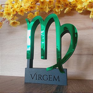 Decoração 3 D do SIGNO de VIRGEM com Nome Personalizado - **Cor e tamanho são selecionados dentro do anuncio para ver cada preço**