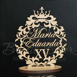 Topo de Bolo - Tamanho com 14 cm (maior lado da peça) - Cor à Escolher