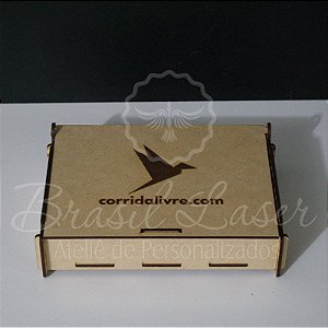 10 Caixinhas Em Mdf Com Gravação da Logo Na Tampa Personalizada 19x12x4cm