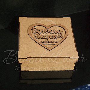 1 Caixinha em Mdf 3 mm tamanho 15x15x5 Personalizada