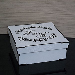 10 Caixinhas em Mdf Branco - Tamanho 15x15x5 Personalizada