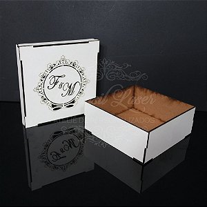 10 Caixinhas em Mdf Branco - Tamanho 15x15x5 Personalizada