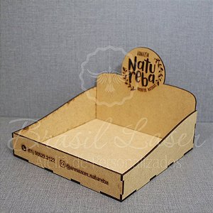 10 Expositores de Brownie / Alfajor / Palha Italiana / Cake / Pão de Mel com 20x20cm em Mdf com logomarca gravada