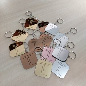 1 Chaveiro Com a Logo Logotipo Brasão do Cliente Corporativo Personalizado para Lembrança com Gravação a laser (Minimo 50 unidades por pedido) - Selecionar Material/cor dentro do anuncio