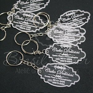 1 Chaveiro Personalizado para Lembrança com Gravação a laser (Minimo 20 unidades por pedido) - Selecionar Material/cor dentro do anuncio