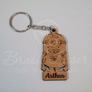 1 Chaveiro Personalizado para Lembrança MINION com Gravação a laser (Minimo 20 unidades por pedido) - Selecionar Material/cor dentro do anuncio