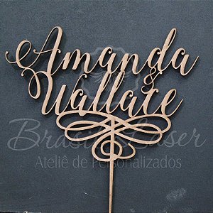 Topo De Bolo de Fincar - Cor à Escolher