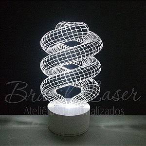 Abajur Luminária de Led sem Fio com Acrílico Grosso Iluminado 3 D - Veja opções de Tamanho no Anúncio