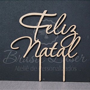 Topo De Bolo de Fincar de Natal / Natalino - Cor à Escolher