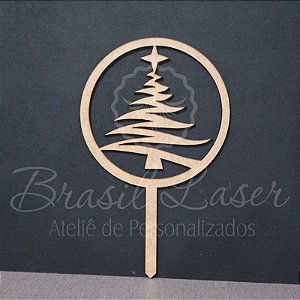 Topo De Bolo de Fincar de Natal / Natalino - Cor à Escolher