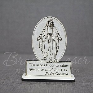 50 Lembrancinhas Religiosas ( Nossa Senhora ) com 8 cm de altura no Mdf Branco