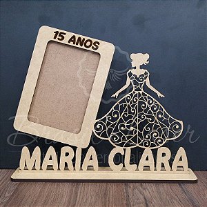 Porta Retrato Princesa para 15 anos Personalizado (Opções de cores dentro do anuncio)