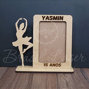 Porta Retrato Bailarina para 15 anos Personalizado (Opções de cores dentro do anuncio)