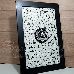 Quadro de Assinaturas Com Brasão (Personalizado com Inicial(is) que o Cliente Desejar