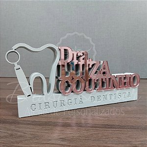Decoração 3D Profissão para Dentista / Formatura de Odontologia com Nome Personalizado