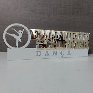 Decoração 3D Profissão para Bailarina / Ballet com Nome Personalizado