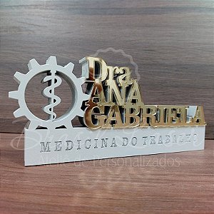 Decoração 3D Profissão para Médico do trabalho / Formatura de  Medicina do Trabalho com Nome Personalizado