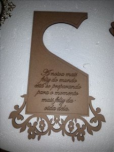 Placa de Porta Maçaneta Para Noiva Casamento