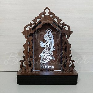 Oratório de LED Nossa Senhora da Conceição Personalizado, feito em Mdf e Acrílico iluminado com LED