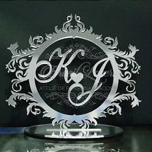 Topo De Bolo  - Tamanho 20cm (maior lado da peça) - Cor à Escolher