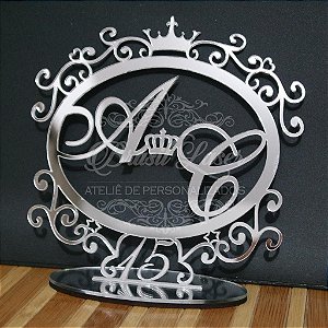 Topo De Bolo  - Tamanho 20cm (maior lado da peça) - Cor à Escolher