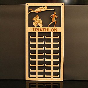 Novo Porta Medalhas TRIATHLON Personalizado Tamanho 29cmx60cm Aprox.80 Medalhas