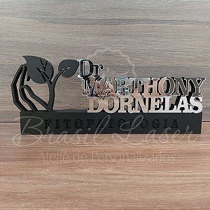 Decoração 3D Profissão para Fitoterapia / Fitoterapeuta com Nome Personalizado