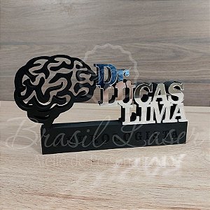 Decoração 3D Profissão para Médico / Médica / Neurologista /Formatura de Medicina com Nome Personalizado