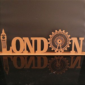 Nomes LONDRES com base em MDF 6mm Cortado a Laser - Tamanhos disponibilizados na opção do anúncio