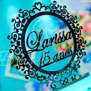 Topo De Bolo com 14cm (maior lado da peça) - Cor à Escolher