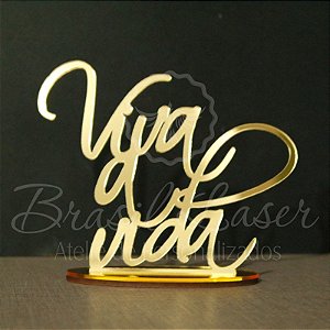 Topo De Bolo com 14cm (maior lado da peça) - Cor à Escolher