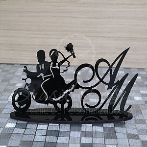 Topo de Bolo Personalizado Moto