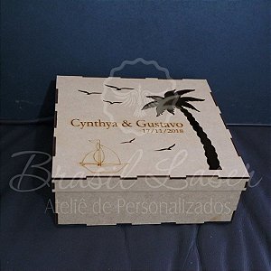 Caixinha em Mdf 3 mm tamanho 15x15x5 Personalizada