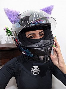 Orelhinhas para capacete lilas