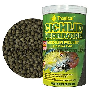 Tropical Cichlid Herbivore Medium Pellet 180g