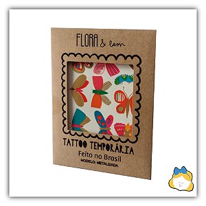 Tattoo Temporária Borboleta Metalizada