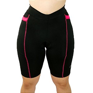 Bermuda Ciclista Feminina Rosa Bike Mtb Acolchoada Cycler