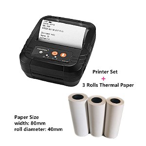 Impressoras térmicas de recibos portáteis sem fio de papel de 80mm, bluetooth,