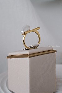 Anel Delicate Pearl - Banho Flash