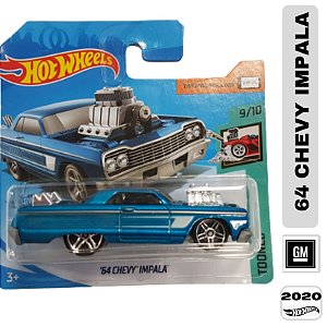 Hot Wheels - 64 Chevry Impala - GHD48 (Azul Claro) | Escala 1/64