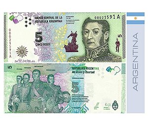 Argentina 5 Pesos 2015 - FE