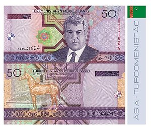 Turcomenistão 50 Manat 2005 - FE