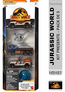 Miniatura Matchbox - Pack de 5 - Jurassic World Dominion - HBH81 | Escala 1:64