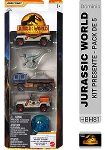 Matchbox - Pack de 5 - Jurassic World Dominion - HBH81